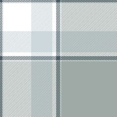 Seamless plaid pattern in dusty sage green, pastel blue gray and white. 
