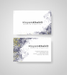 Beautiful business card template with watercolor