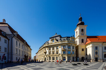 Fototapeta premium The city of Sibiu in Romania 