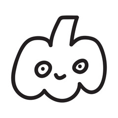 Halloween pumpkin. Vector concept in doodle and sketch style. Hand drawn illustration