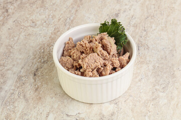 Liver pate in the bowl
