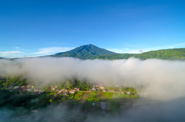 fog over the mountains