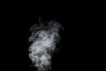 A white fumes, smoke on a black background to add to your pictures. Perfect smoke, steam,...