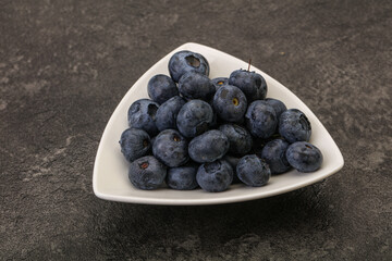Ripe sweet tasty blueberries heap