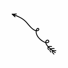 Vector grunge arrows isolated on white background, Valentines icon. Cute illustration for seasonal design, textile, decoration playroom or greeting card. Hand drawn prints and doodle. Cupid arrow.