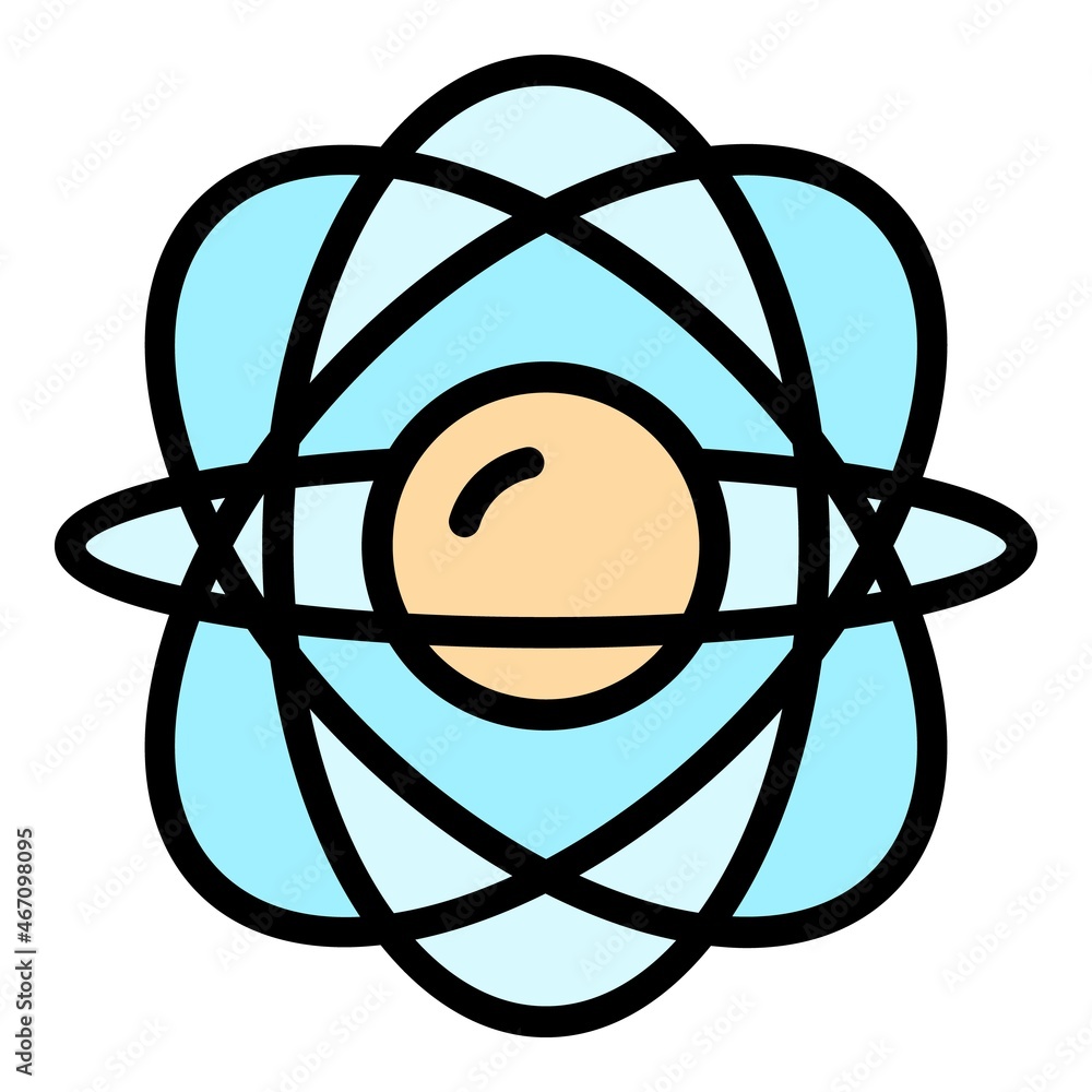 Poster gravity gyroscope icon. outline gravity gyroscope vector icon color flat isolated
