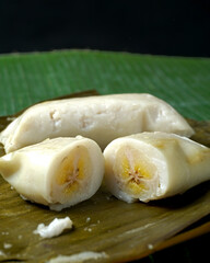 pais or nagasari  cake is traditional food from east borneo