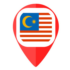 Malaysia flag pin map marker country