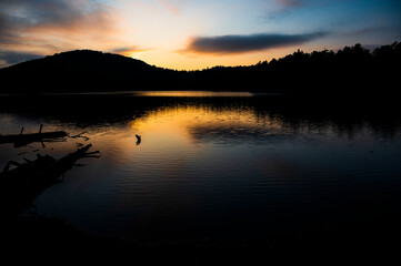 夕暮れのオンネトー