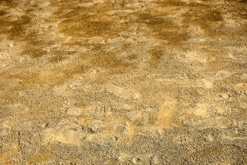 地面・土・砂・茶色・アップ・足元