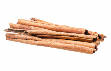 Cinnamon sticks isolated on white background