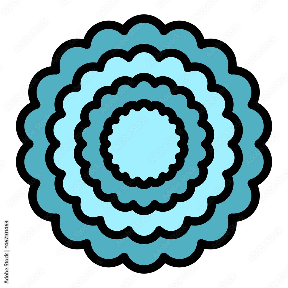 Poster clean sponge icon. outline clean sponge vector icon color flat isolated