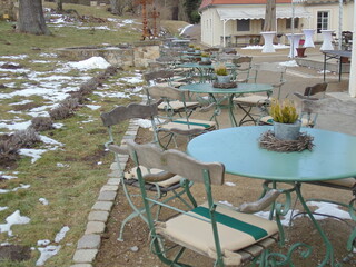 outdoor cafe in the city