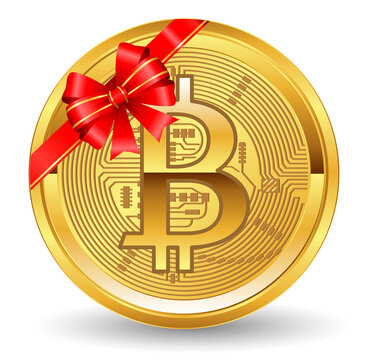 set of crypto currency golden with christmas concept or digital currency bitcoin or digital payment currency  etherum litecoin dogecoin to the moon concept. eps vector