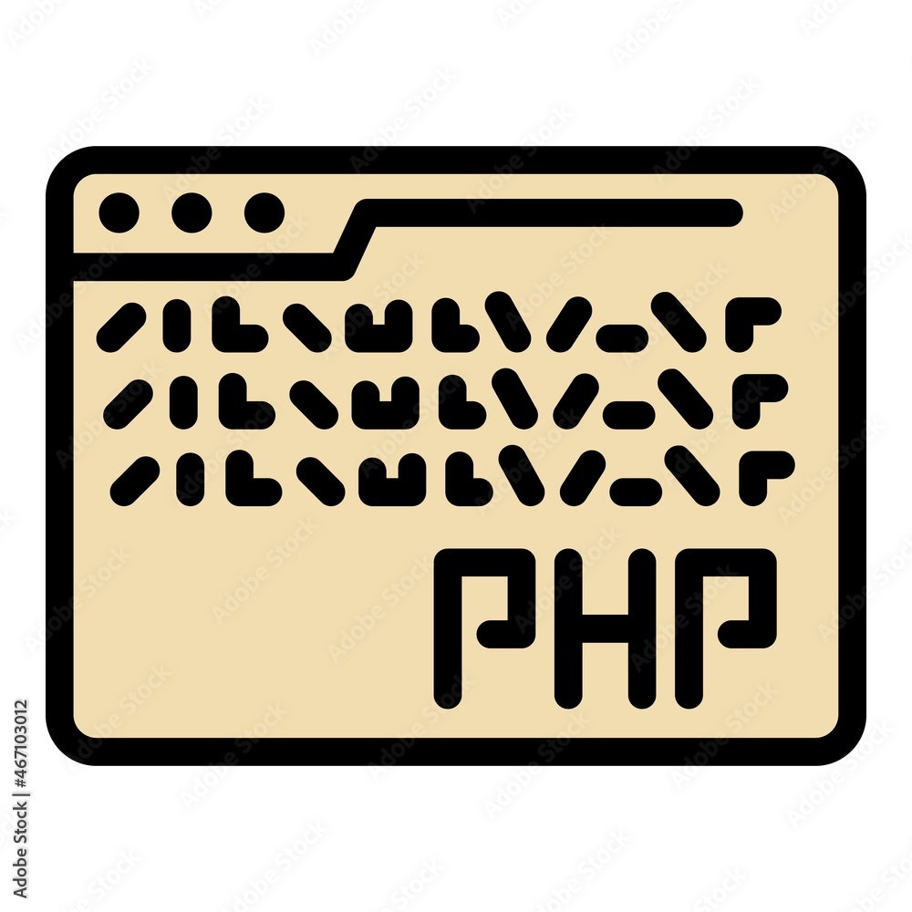 Poster website browser icon. outline website browser vector icon color flat isolated