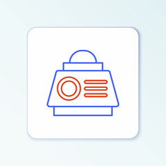 Line Space capsule icon isolated on white background. Colorful outline concept. Vector