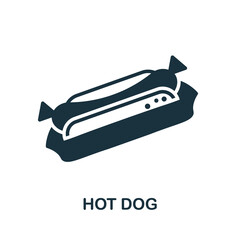 Hot Dog icon. Monochrome sign from take away collection. Creative Hot Dog icon illustration for web design, infographics and more