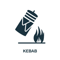 Kebab icon. Monochrome sign from take away collection. Creative Kebab icon illustration for web design, infographics and more