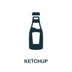 Ketchup icon. Monochrome sign from take away collection. Creative Ketchup icon illustration for web design, infographics and more