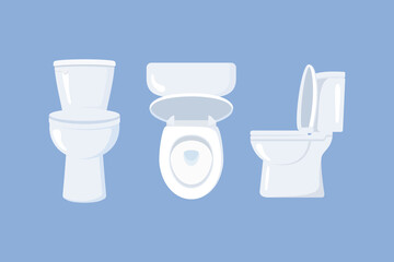 Toilet vector illustration in flat style.
