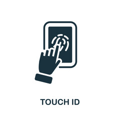 Touch Id icon. Monochrome sign from technology collection. Creative Touch Id icon illustration for web design, infographics and more