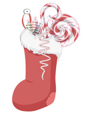 Christmas sock with candy