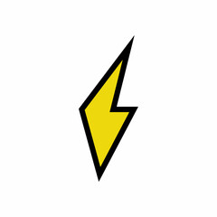 Lightning bolt logo icon sign Arrow electrical symbol Identity trendy brand Modern game design Abstract creative style Fashion print clothes apparel greeting invitation card cover flyer poster banner