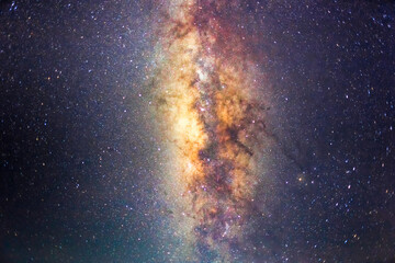 abstract long exposure photography of milky way and star in the night sky. © iam555man