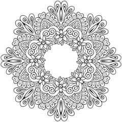 Vector abstract decorative ethnic ornamental illustration.