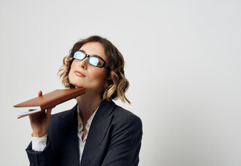 Business woman documents work is an official