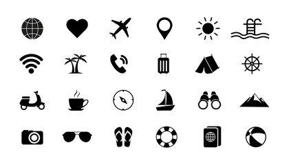Travel icons set.