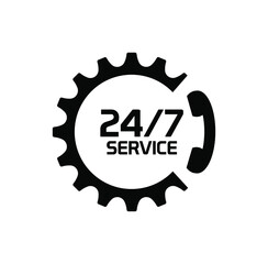 24 hour service icon	