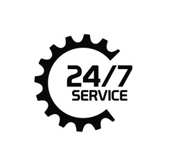 24 hour service icon	