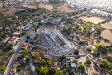 
Drone shot of Great Temple of Apollo in the ancient Didyma in Present Didim, Aydin, Turkey