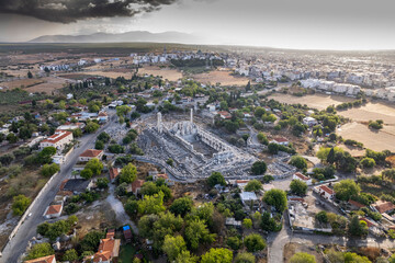 
Drone shot of Great Temple of Apollo in the ancient Didyma in Present Didim, Aydin, Turkey