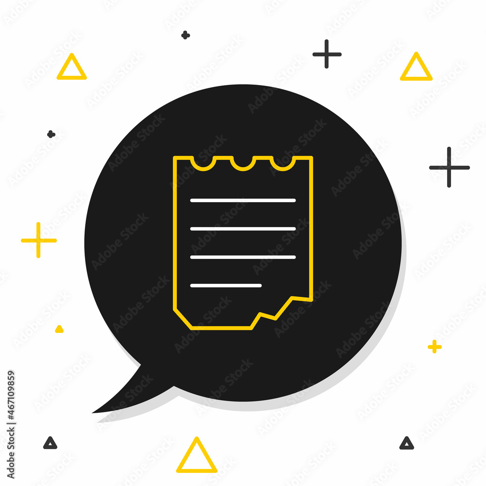 Poster line notebook icon isolated on white background. spiral notepad icon. school notebook. writing pad. 