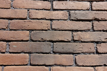 Pattern of wall made of brown brick veneers