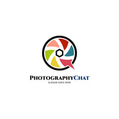 Photography Chat Logo Icon Design Template Elements