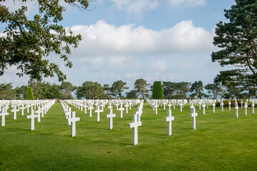 American cemetery in Normandy.This cemetery honors American soldiers who died during 2nd World War,...