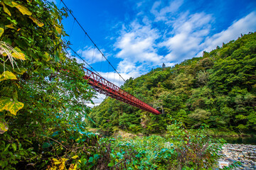 秋田県　抱返り渓谷の風景　