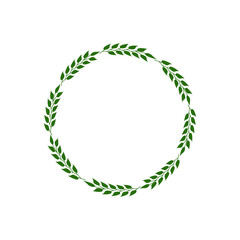 leaf border design template vector