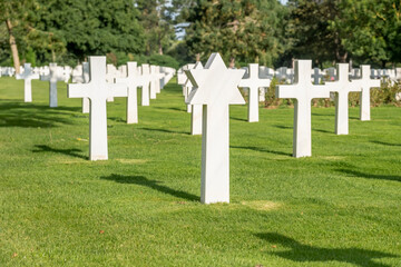 American cemetery in Normandy.This cemetery honors American soldiers who died during 2nd World War,...