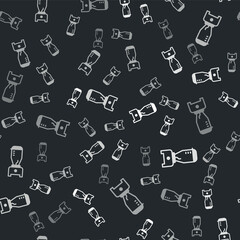 Fototapeta na wymiar Grey Blender icon isolated seamless pattern on black background. Kitchen electric stationary blender with bowl. Cooking smoothies, cocktail or juice. Vector