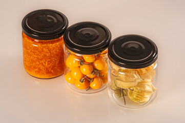 Fruto de Physalis, fruta naranja de physalis golden berry.