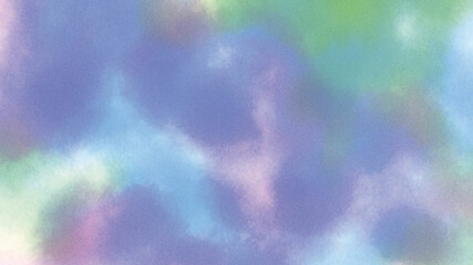 Abstract heavenly watercolor background in blue, purple and pink colors. Copy space, horizontal banner.