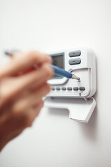 Restarting central heating digital programmer for average domestic house in Europe and more.