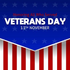 Veterans day theme. Vector illustration. Suitable for Poster, Banners, campaign and greeting card. 