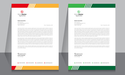 Letterhead format template, business style letterhead design template. Company letterhead template designs.	