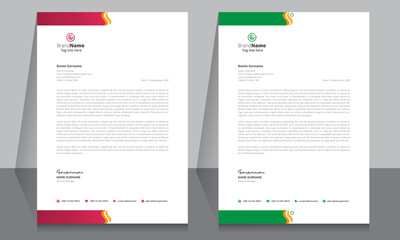 Letterhead format template, business style letterhead design template. Company letterhead template designs.	