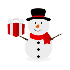 Snowman with porark surprise for christmas 